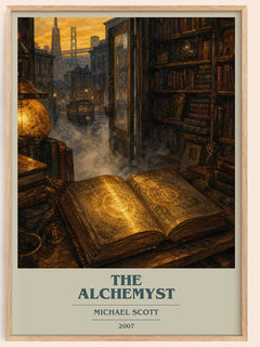 The Alchemyst book cover book poster by Michael Scott – framed literary art print