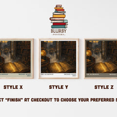 The Alchemyst literary print in frame leaning in hallway – young adult wall art
