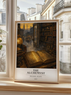 The Alchemyst book cover poster colour and style options – Michael Scott book art