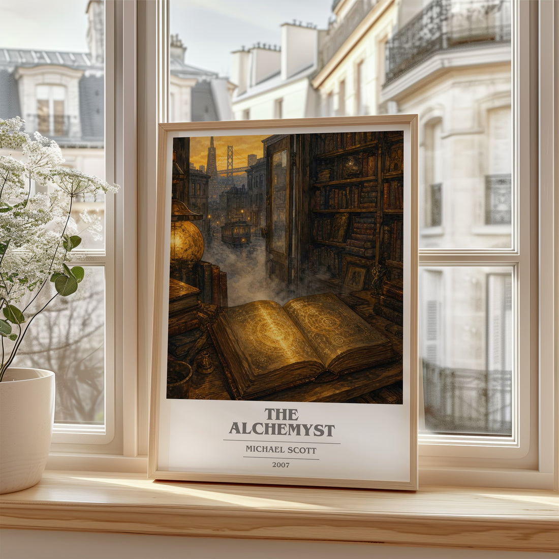 The Alchemyst book cover poster colour and style options – Michael Scott book art