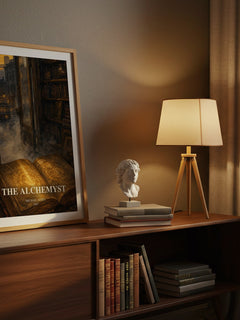 The Alchemyst watercolour print on bookshelf – Michael Scott fan gift