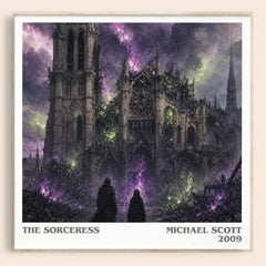The sorceress literary book poster by Michael Scott – framed literary art print