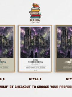 The sorceress bookish print in frame leaning in hallway – young adult wall art