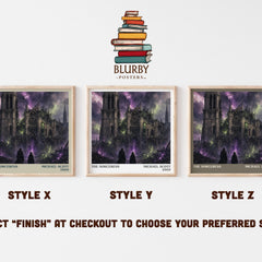 The sorceress literary print in frame leaning in hallway – young adult wall art