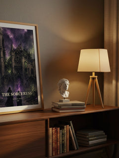 The sorceress watercolour print on bookshelf – Michael Scott fan gift