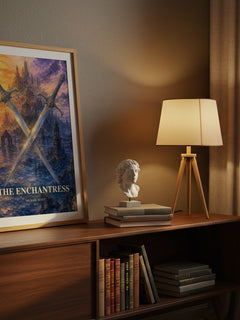 The Enchantress watercolour print on bookshelf – Michael Scott fan gift