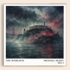 The Warlock literary book poster by Michael Scott – framed literary art print