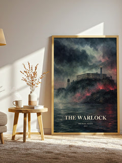 The Warlock watercolour print in frame leaning in hallway – young adult wall art