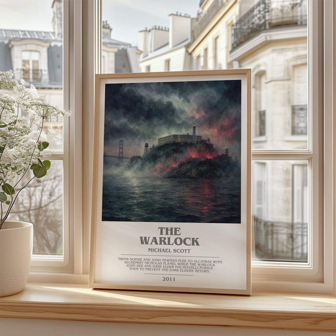 The Warlock bookish poster colour and style options – Michael Scott book art