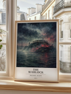 The Warlock book cover poster colour and style options – Michael Scott book art