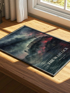 The Warlock watercolour book poster framed on wall – young adult wall art