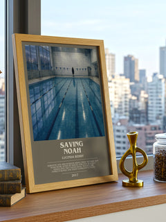 Saving Noah bookish print framed by window – literary home decor
