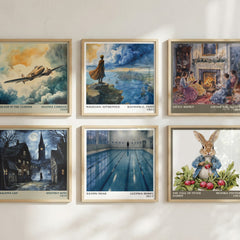 Saving Noah Literary Art Print by Lucinda Berry – square print in a six-frame gallery wall
