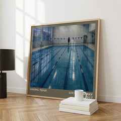 Saving Noah Literary Art Print by Lucinda Berry – large square framed print leaning against a wall