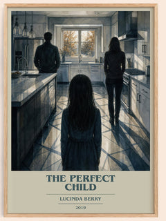 The Perfect Child book cover book poster by Lucinda Berry – framed literary art print