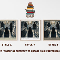 The Perfect Child literary print in frame leaning in hallway – thriller wall art