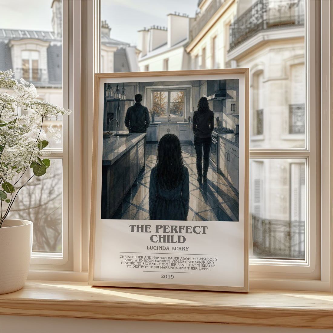The Perfect Child bookish poster colour and style options – Lucinda Berry book art
