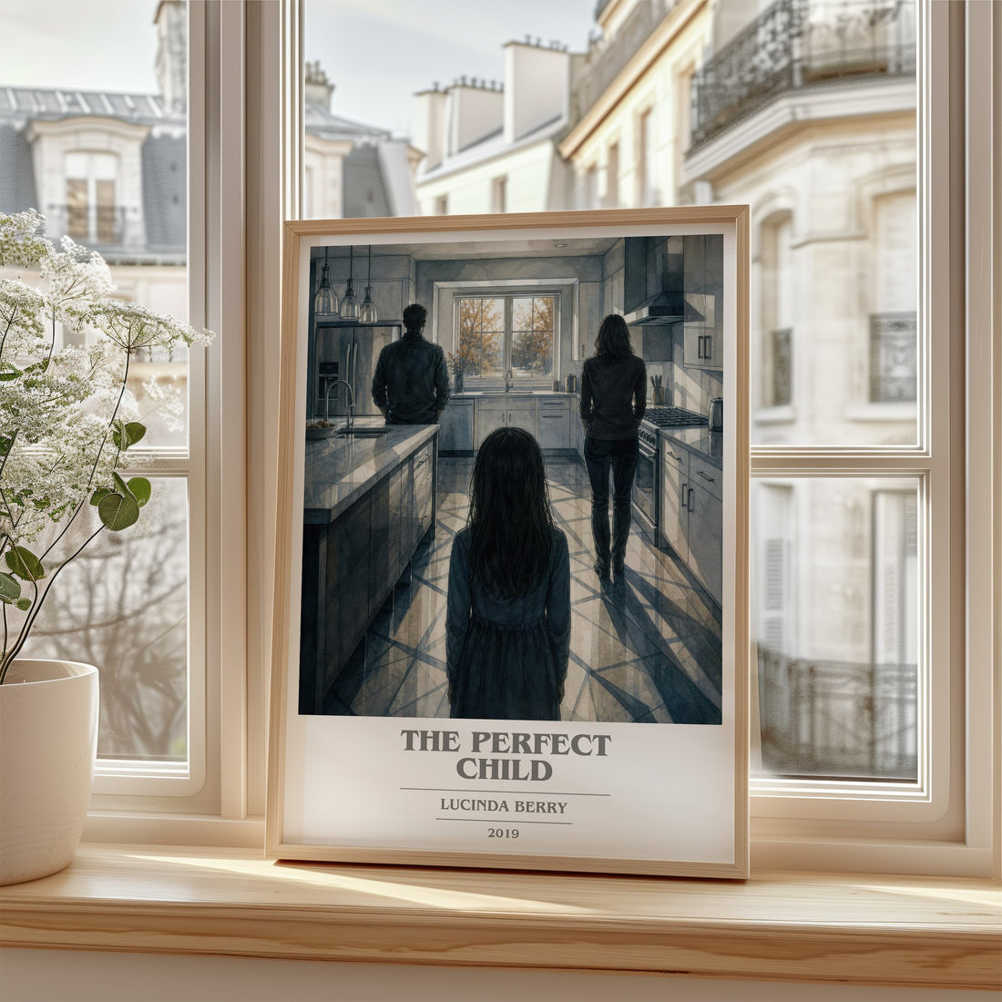 The Perfect Child book cover poster colour and style options – Lucinda Berry book art