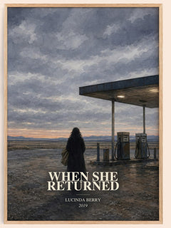 When She Returned watercolour book poster by Lucinda Berry – framed literary art print