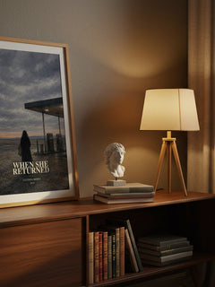 When She Returned watercolour print on bookshelf – Lucinda Berry fan gift