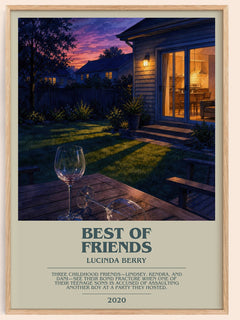 Best of Friends bookish book poster by Lucinda Berry – framed literary art print