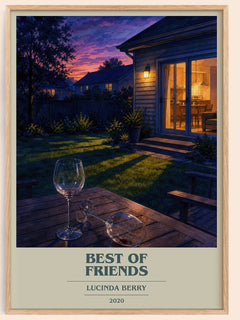 Best of Friends book cover book poster by Lucinda Berry – framed literary art print