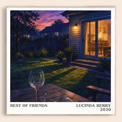 Best of Friends literary book poster by Lucinda Berry – framed literary art print