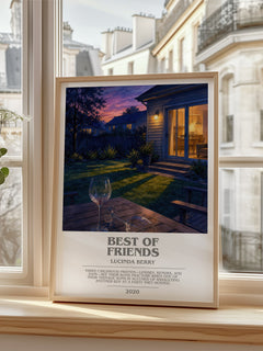Best of Friends bookish poster colour and style options – Lucinda Berry book art