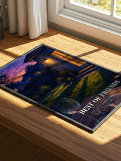 Best of Friends watercolour book poster framed on wall – thriller wall art