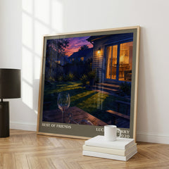 Best of Friends literary print framed by window – literary home decor