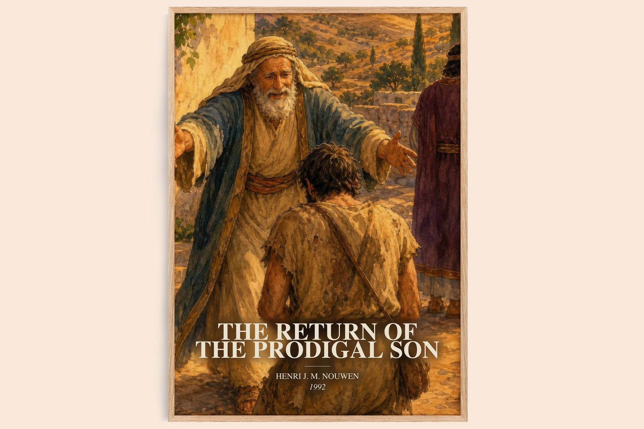 Return of the Prodigal Son Book Watercolour Illustration by H. Nouwen