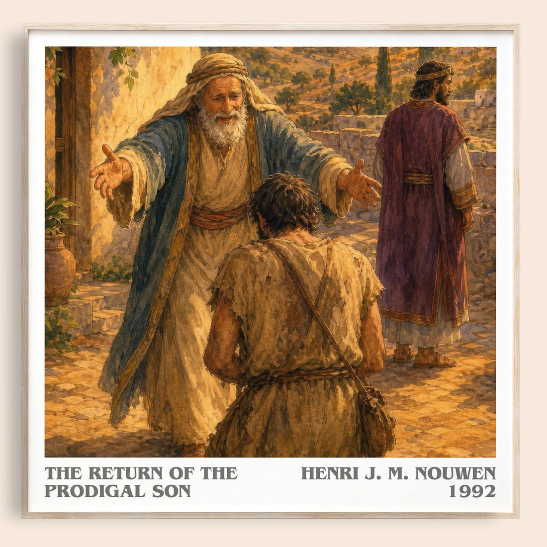The Return of the Prodigal Son literary book poster by Henri J. M. Nouwen – framed literary art print