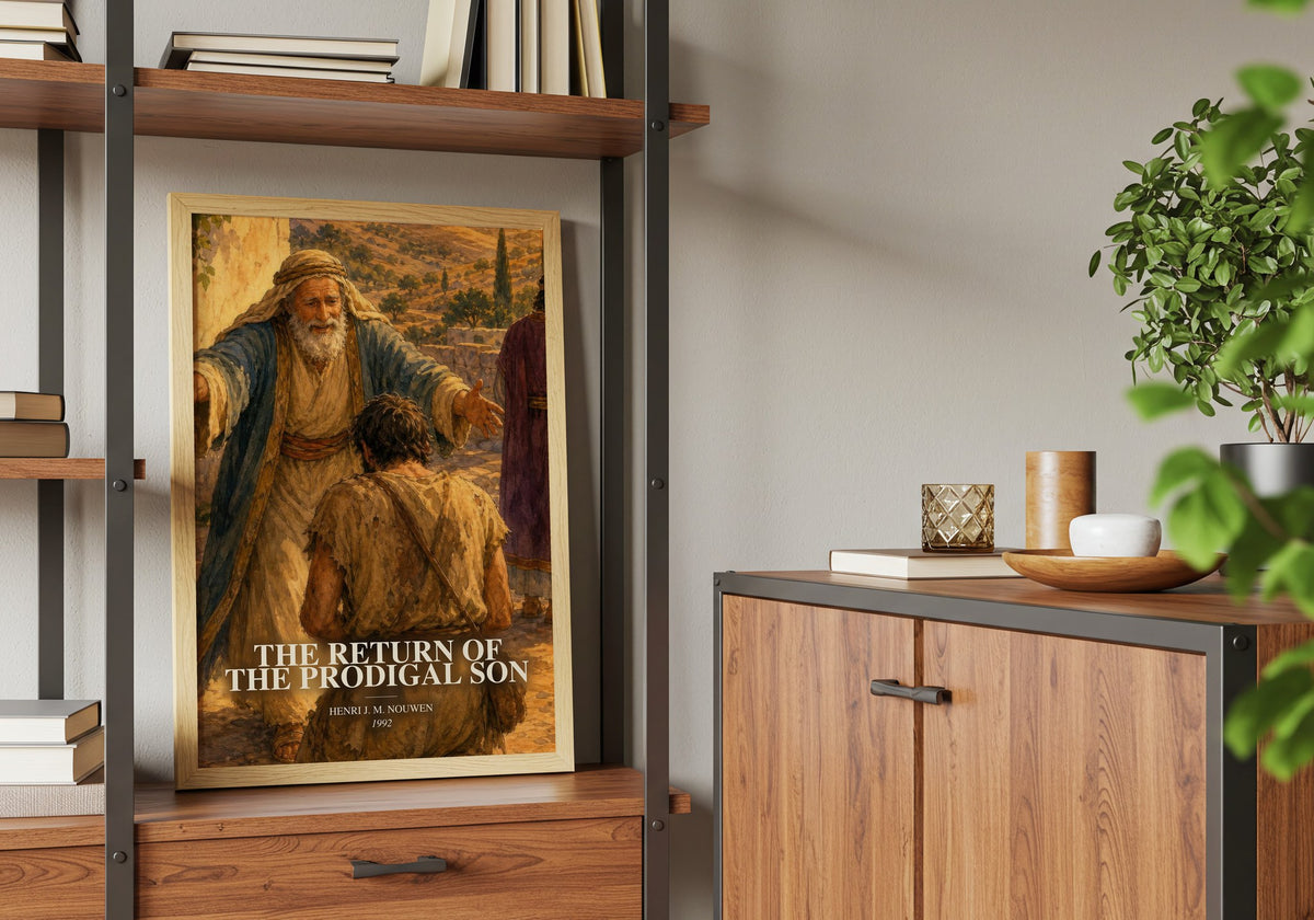 The Return of the Prodigal Son book watercolour illustration paper finish options – matte satin gloss