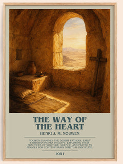 The Way of the Heart bookish book poster by Henri J. M. Nouwen – framed literary art print