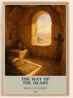 The Way of the Heart book cover book poster by Henri J. M. Nouwen – framed literary art print