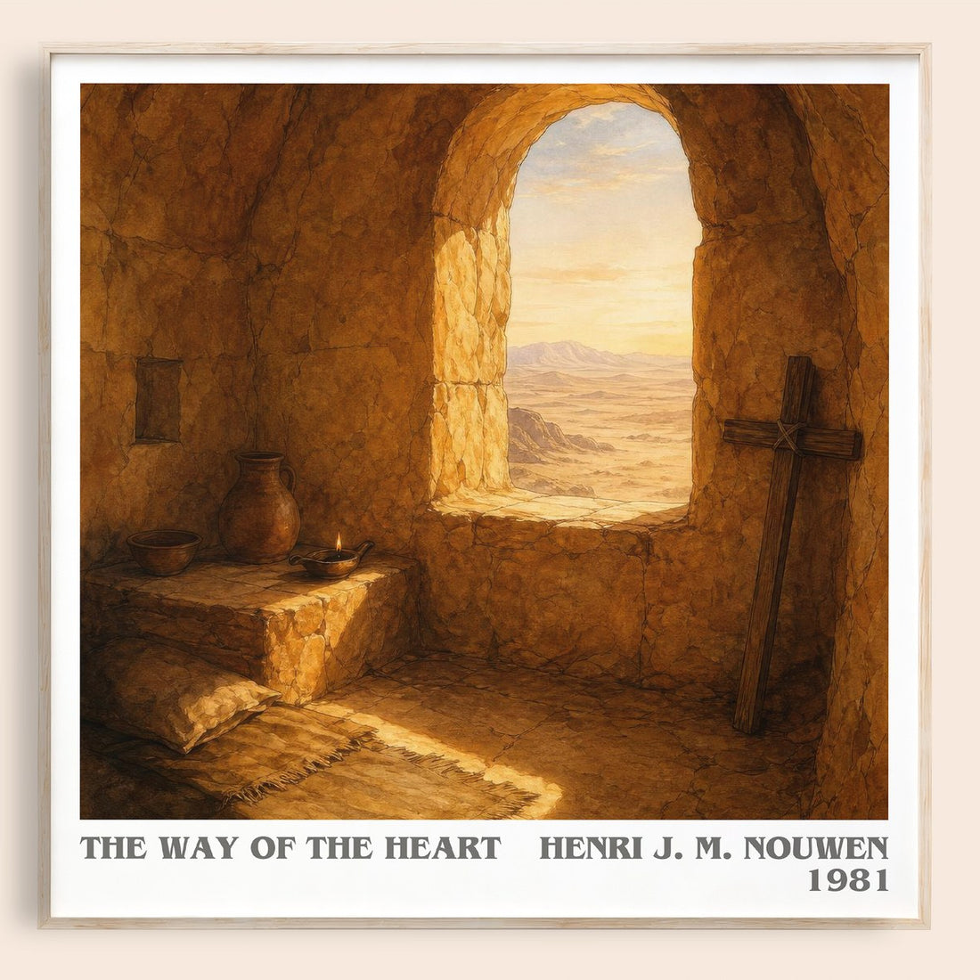 The Way of the Heart literary book poster by Henri J. M. Nouwen – framed literary art print