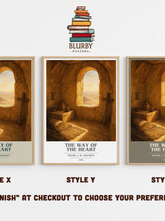 The Way of the Heart book cover print in frame leaning in hallway – non fiction wall art