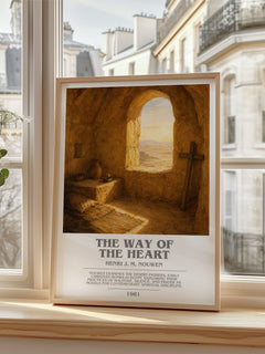 The Way of the Heart bookish poster colour and style options – Henri J. M. Nouwen book art