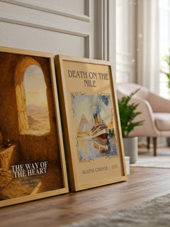 The Way of the Heart watercolour print framed by window – literary home decor