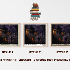 Scary, Scary Halloween literary print in frame leaning in hallway – childrens wall art
