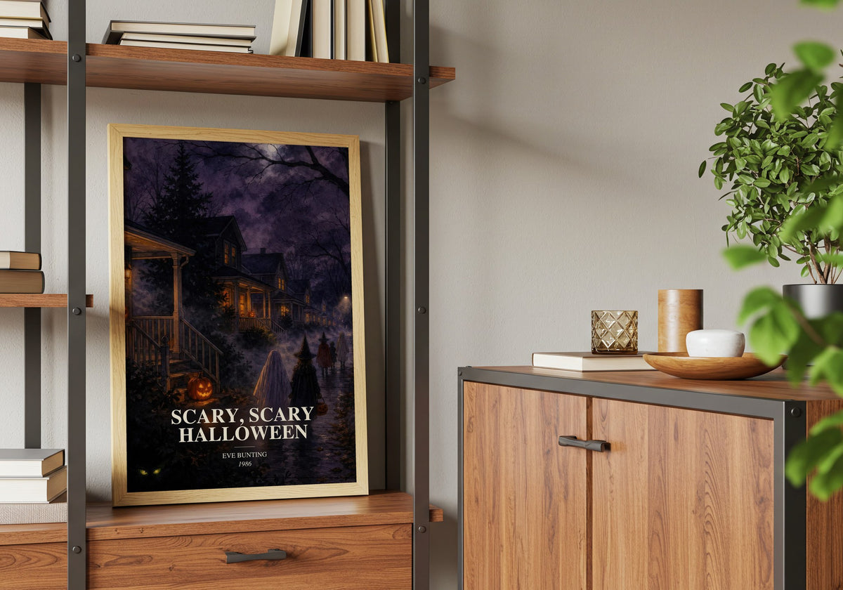 Scary, Scary Halloween book watercolour illustration paper finish options – matte satin gloss