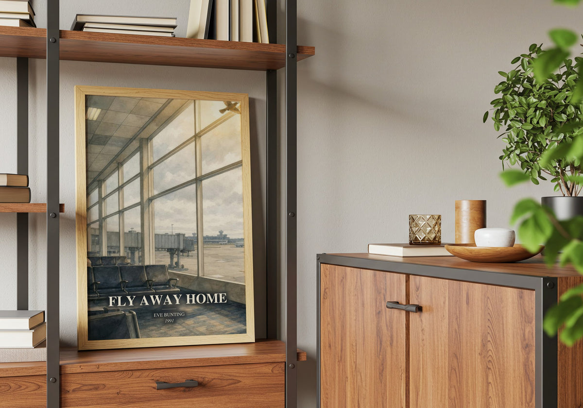 Fly Away Home book watercolour illustration paper finish options – matte satin gloss