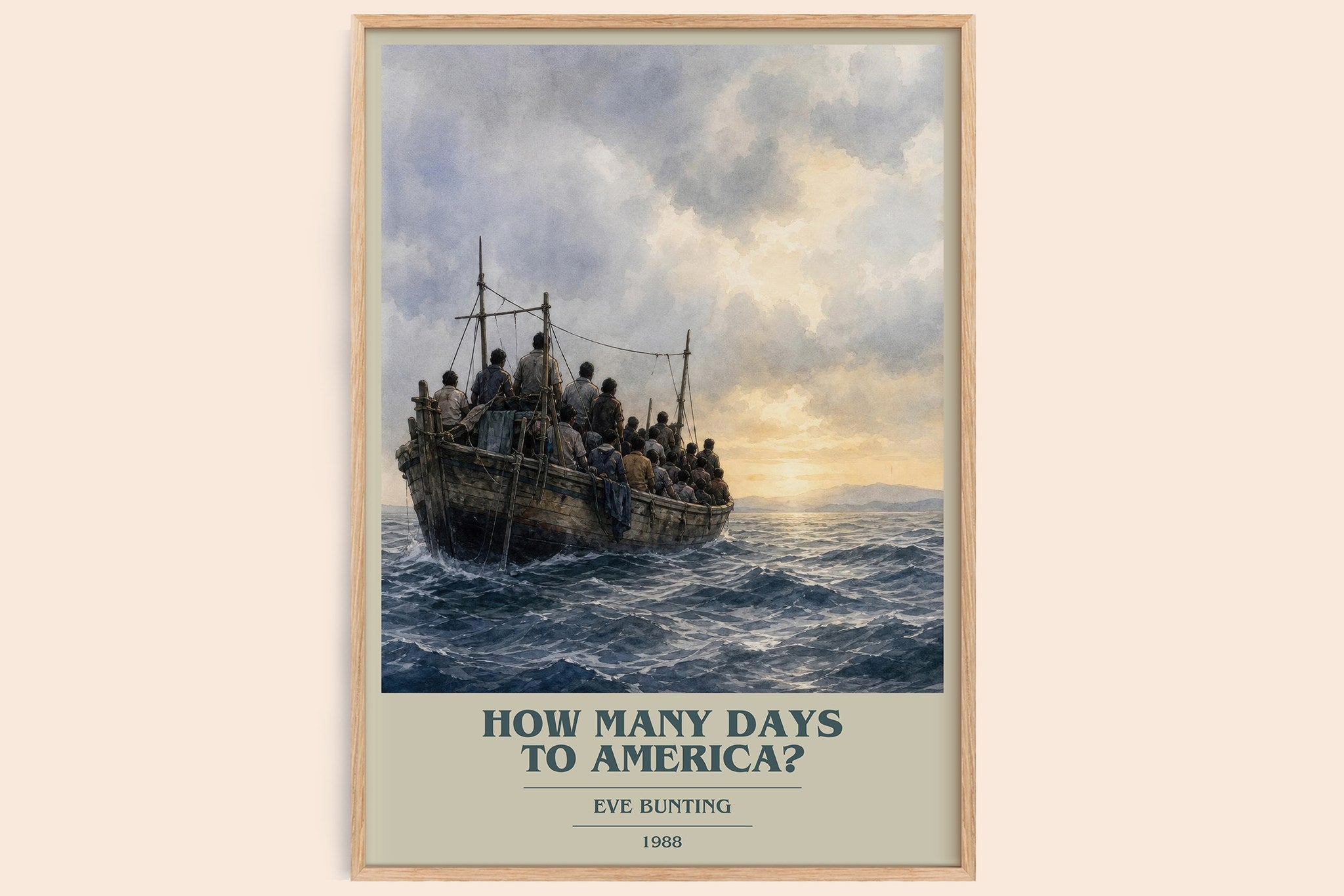 How Many Days to America? Book Cover Poster by Eve Bunting