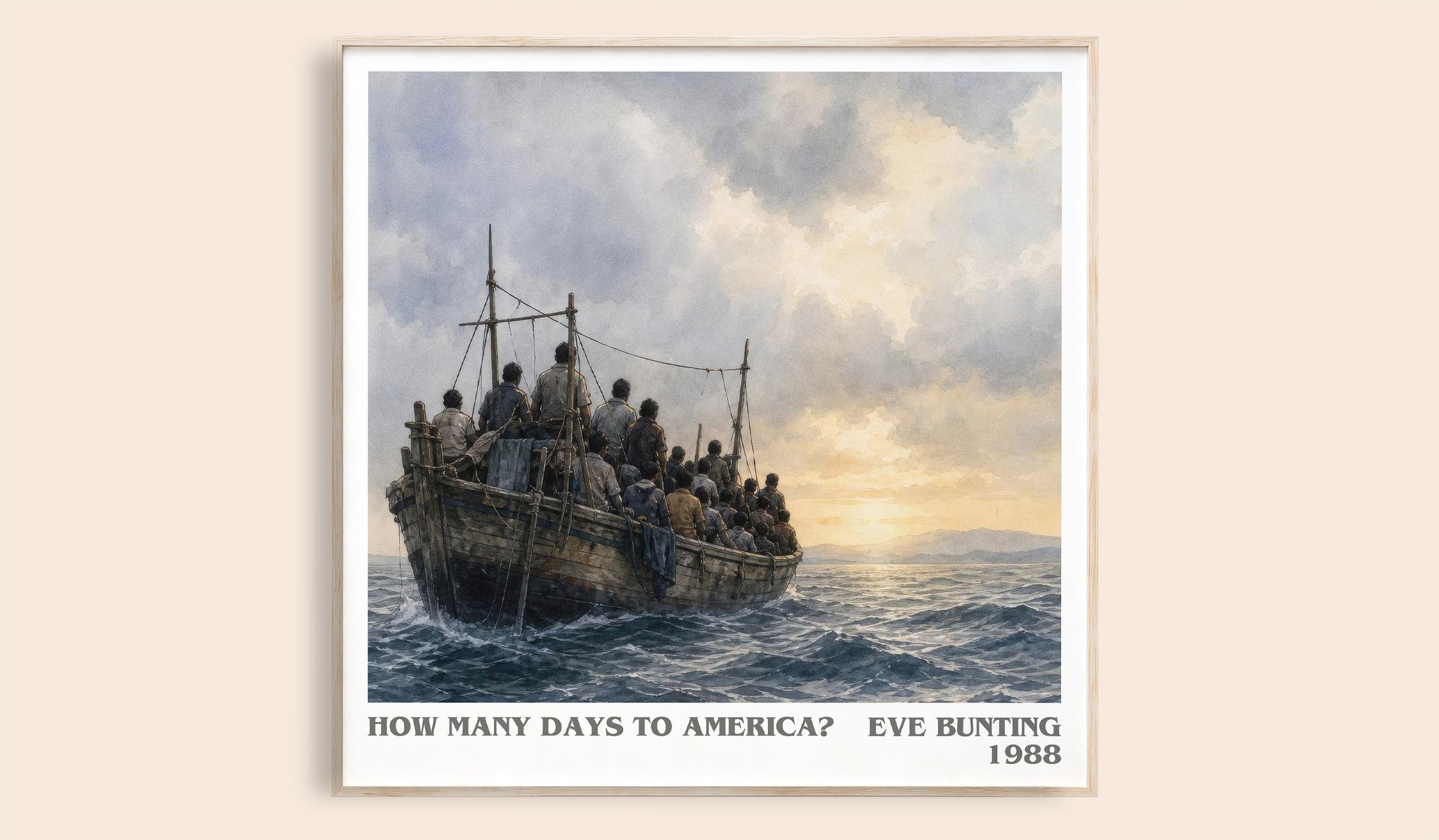 How Many Days to America? Literary Art Print by Eve Bunting