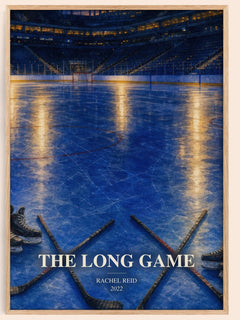The Long Game watercolour book poster by Rachel Reid – framed literary art print