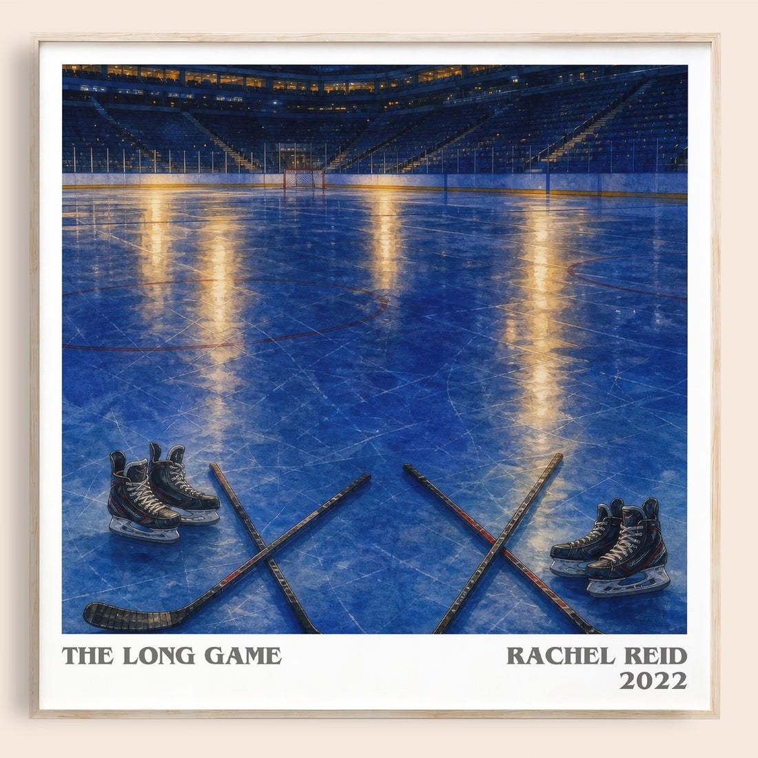 The Long Game literary book poster by Rachel Reid – framed literary art print