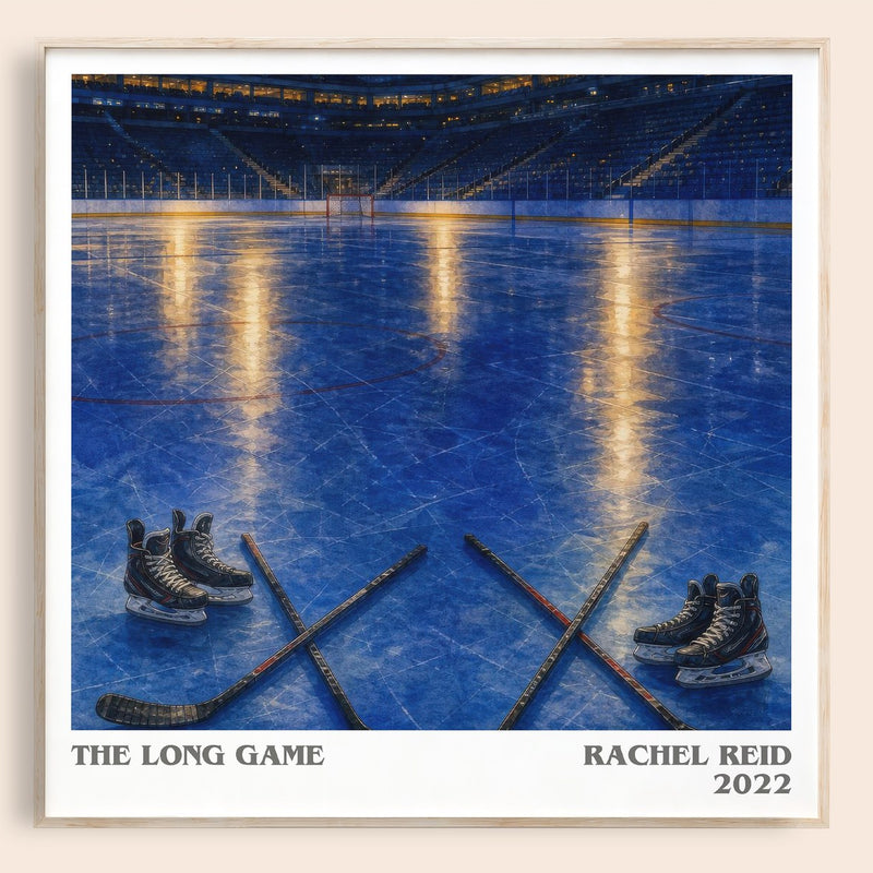 The Long Game literary book poster by Rachel Reid – framed literary art print