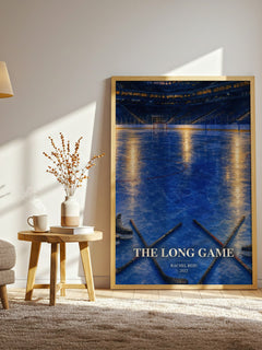The Long Game watercolour print in frame leaning in hallway – romance wall art