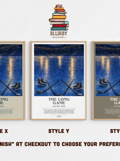 The Long Game bookish print in frame leaning in hallway – romance wall art