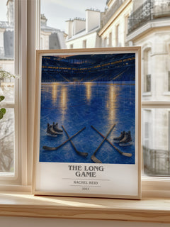 The Long Game book cover poster colour and style options – Rachel Reid book art